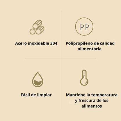 NÓMADABOX Fiambrera de tres compartimentos