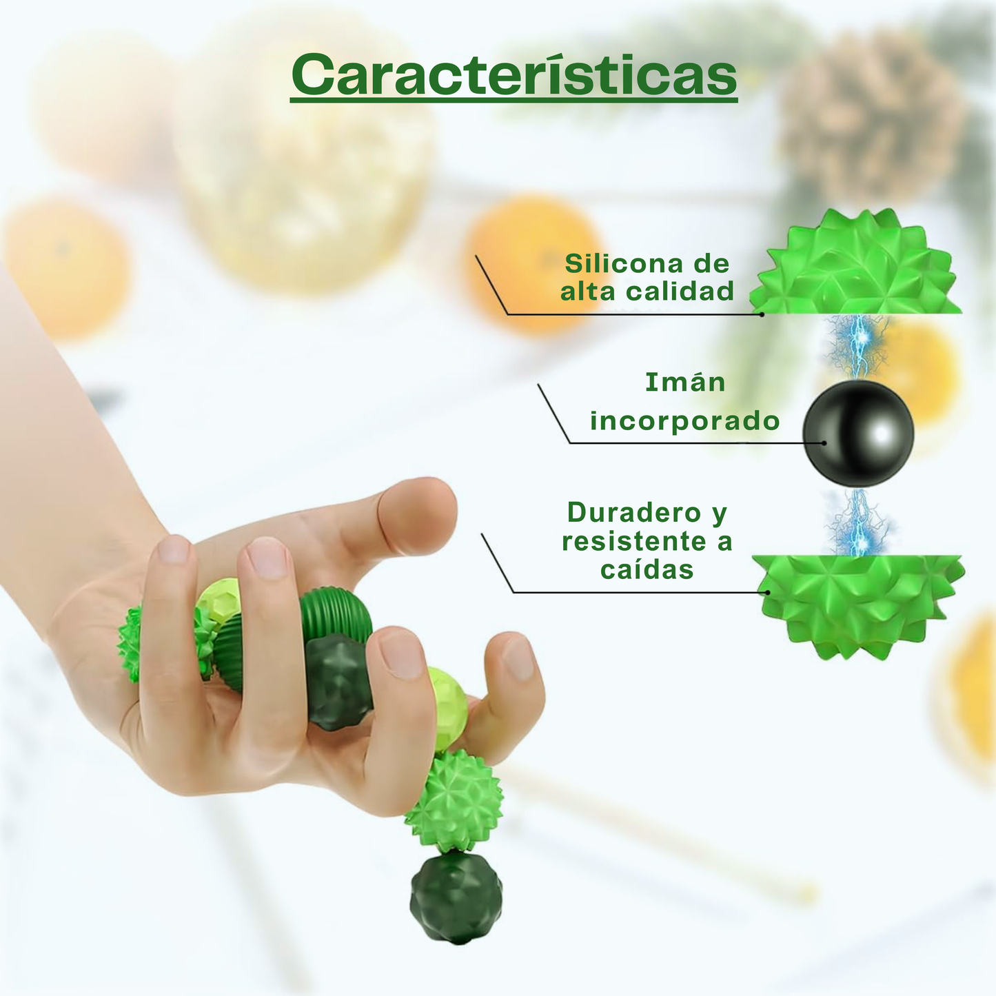 Orbes magnéticos anti estrés